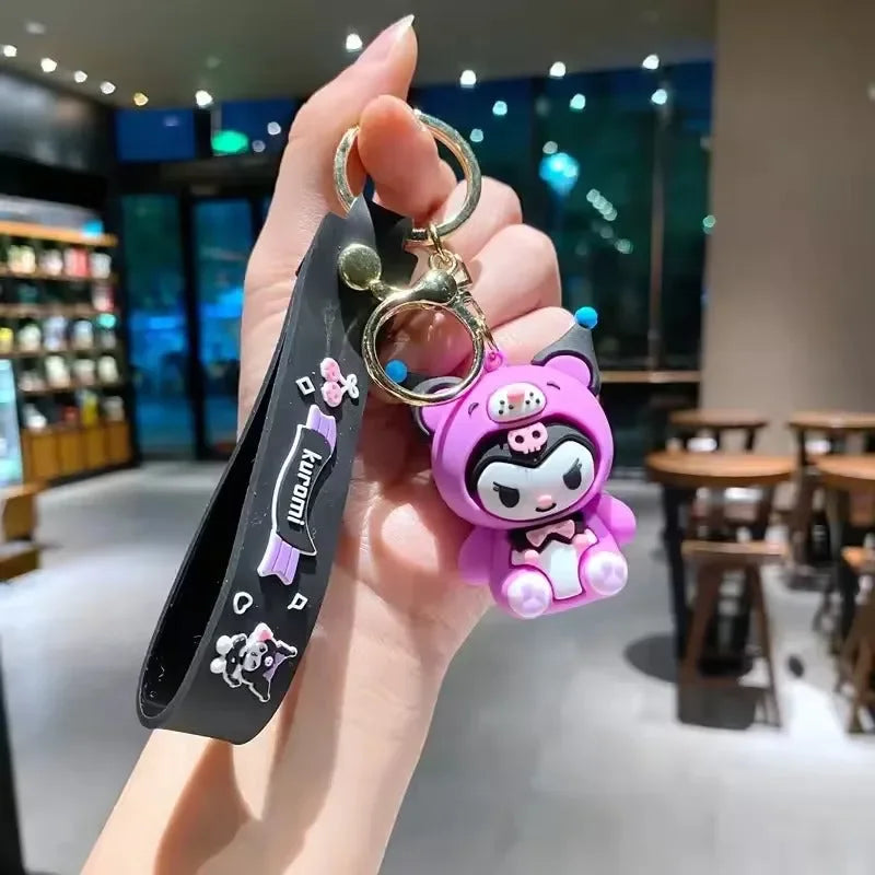 Kuromi Krew Mischief 3D Silicone Keychain
