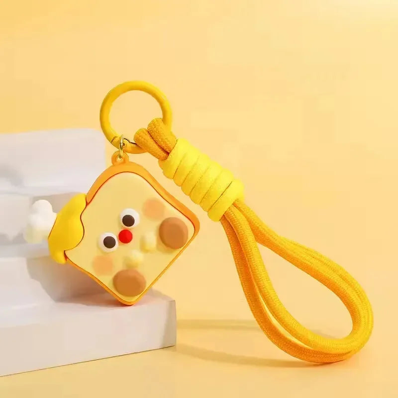 Quirky Crusties Bread Toast Keychain