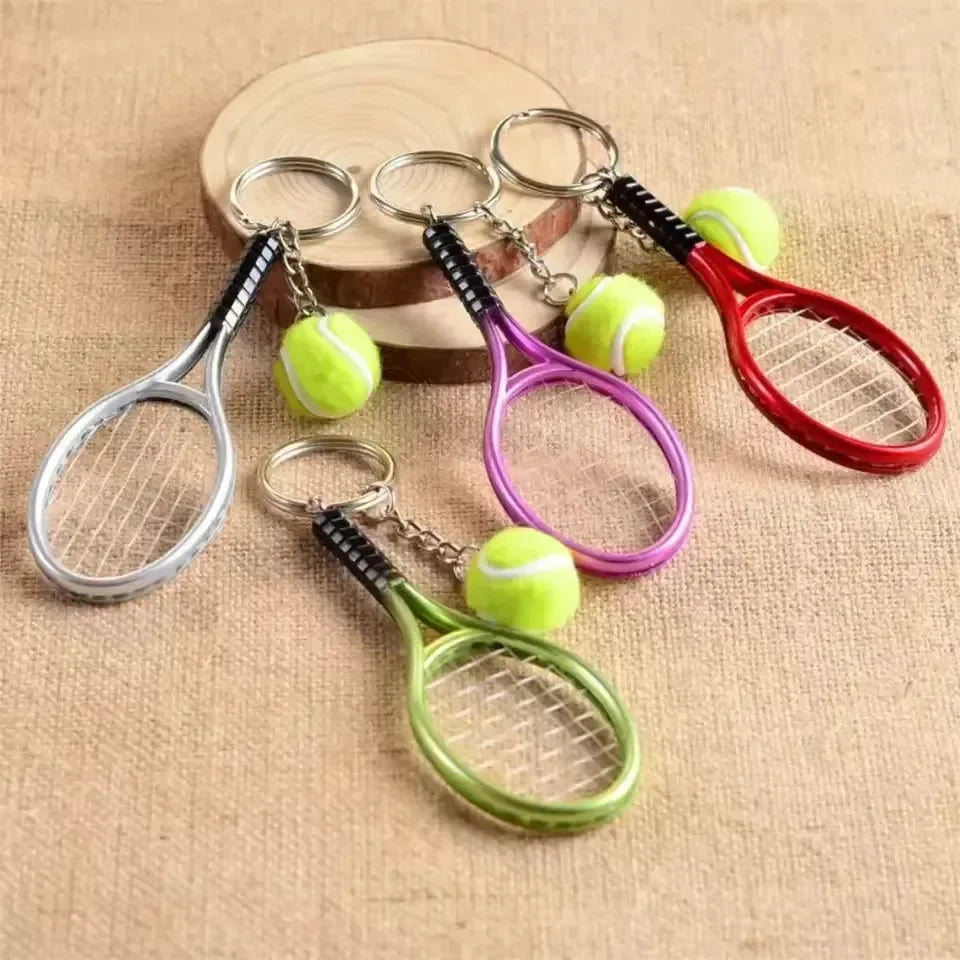 Love-All Lobs Tennis Racket & Ball Keychain