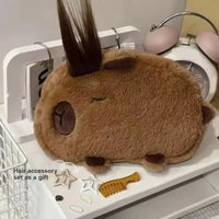 Rockstar Capybara Plush Pencil Pouch