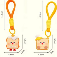 Quirky Crusties Bread Toast Keychain