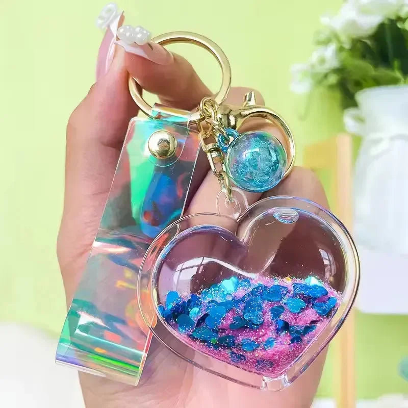 Heartfelt Hues Liquid Glitter Keychain