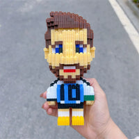 Football Players Miniature Building Blocks Character Assembly Model Desktop Ornament Fun Gifts - Bear Hugs