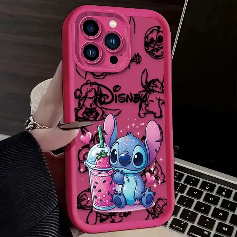 Disney Stitch Strawberry Case (For iPhones)