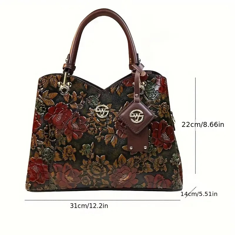 Vintage Flower Pattern Handbag