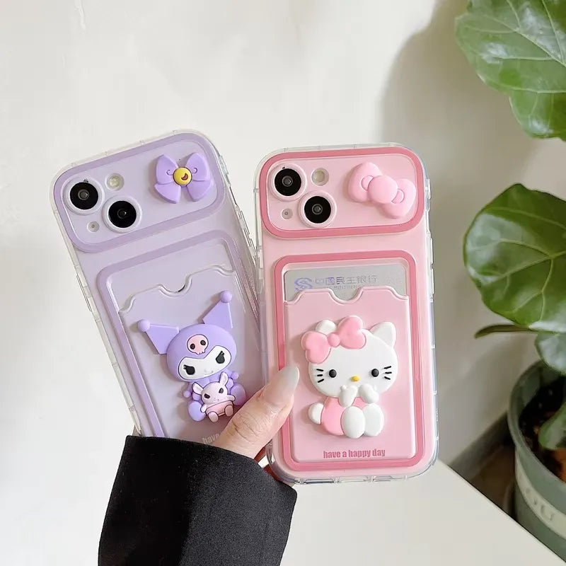 Sanrio Characters Card Holder Phone Case (For iPhones)