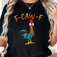 Funny F-Caw-F Shirt, Rooster Meme Shirt, Sassy Bird Lover Shirt, Moonlit Raven Shirt, Black Bird Shirt, Chicken Meme Shirt - Bear Hugs