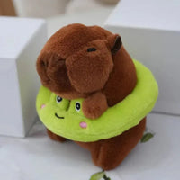 Capybara Swimming Ring Keychain