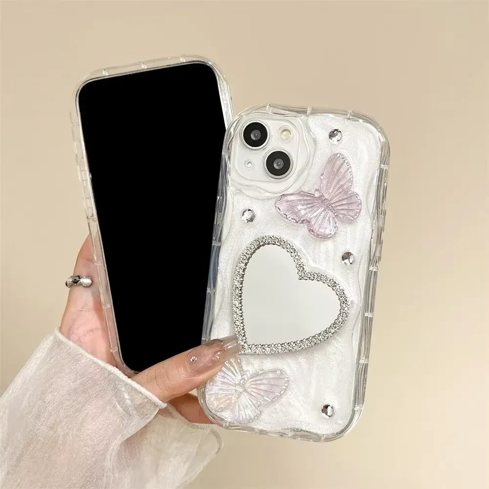 Diamond Bling Glitter Butterfly 3D Case (For iPhones)