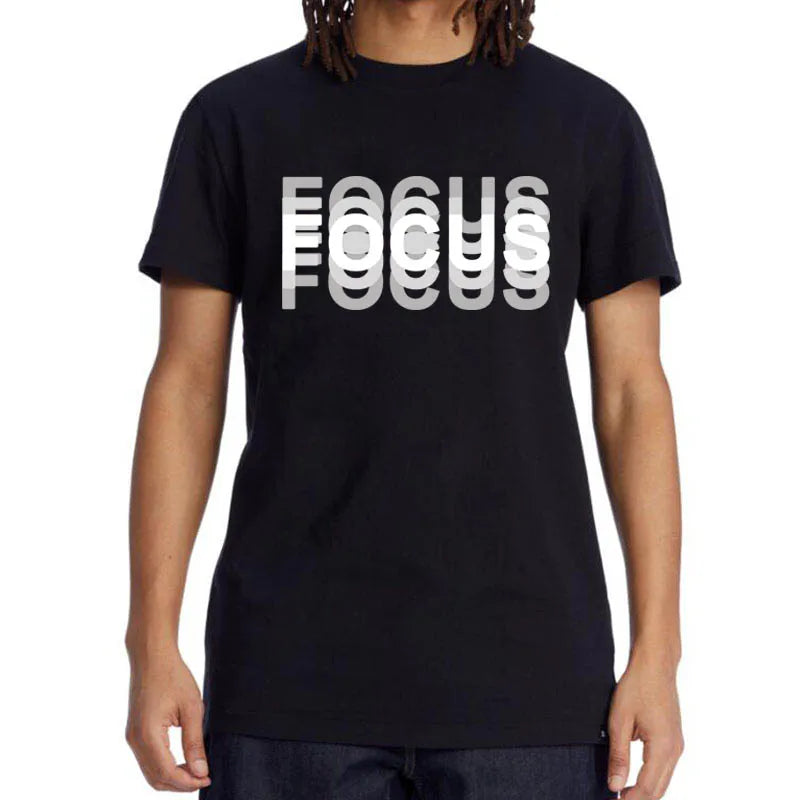Hard to Focus Phrase Short Sleeved T-shirt - Bear Hugs