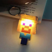 Minekraft Block Beacon LED Keychain