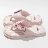 Sanrio Vivid Kuromi Hello Kitty Flip Flops