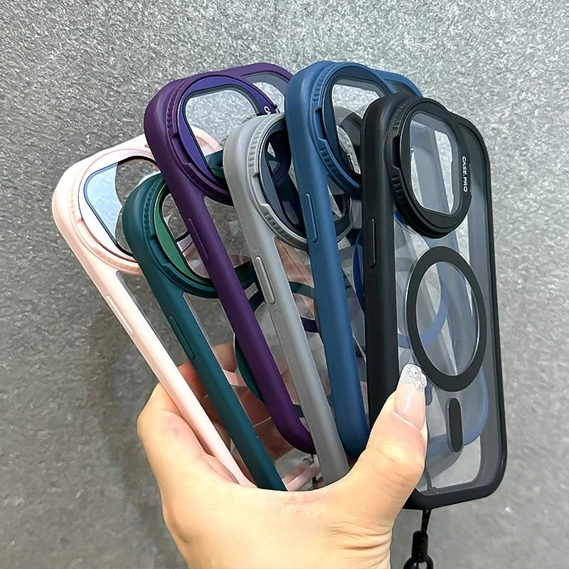 Fold Glass Lens Transparent Case (For iPhones)