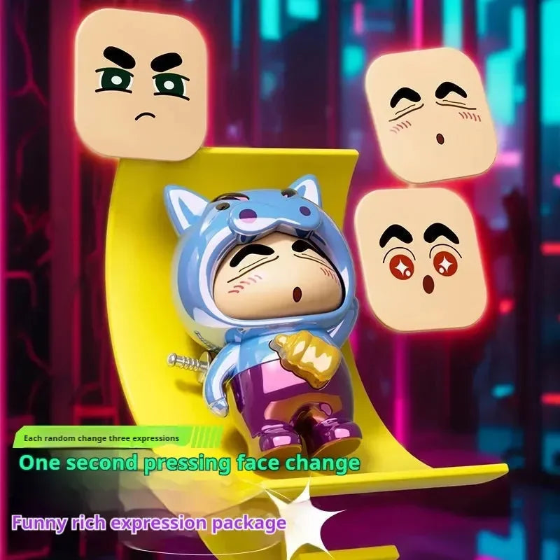 Crayon Shinchan Gradient Face Changing Keychain - Bear Hugs