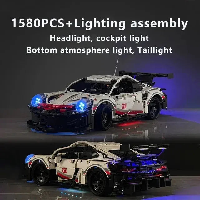 Electric Sports RC Car Model Building Block Set