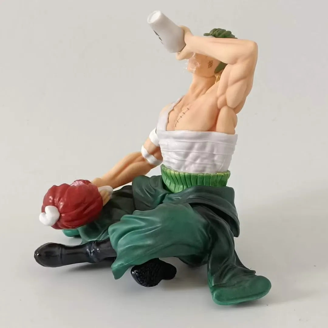 One Piece Injured Drinking Roronoa Zoro Action Figurine (15 cm)