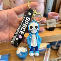 Bone Brigade Hooded Skeleton Keychain