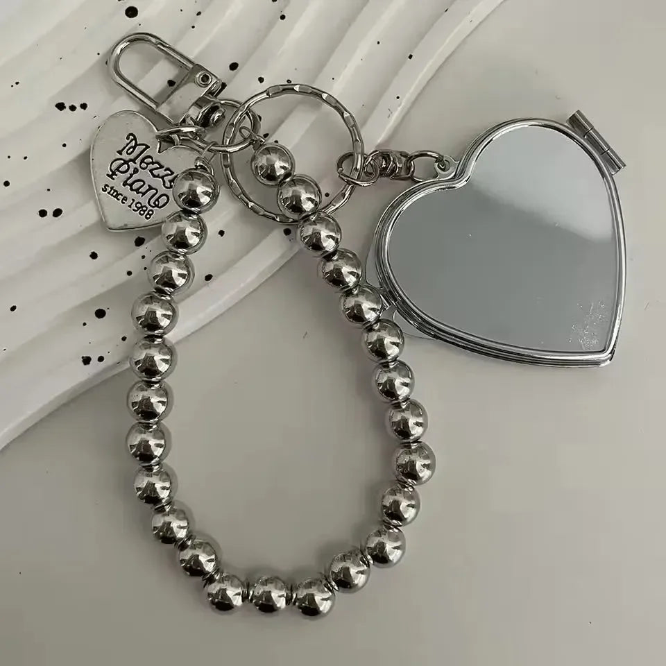 Heartfelt Reflection Mirror Keychain
