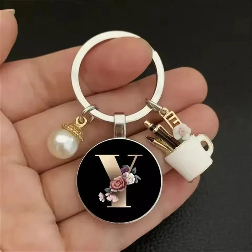 Personal Petal Premium Letter Keychain