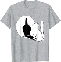 Middle Finger Cat Statement T-Shirt - Bear Hugs