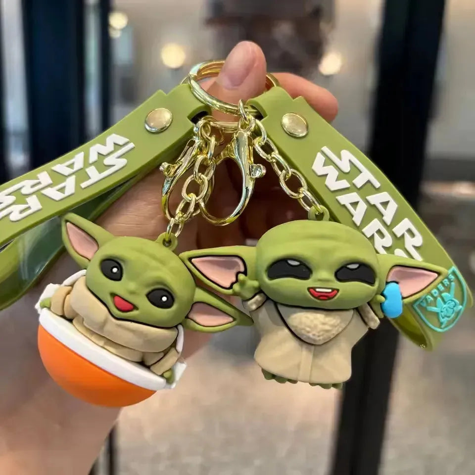 Adorable Baby Yoda 3D Keychain