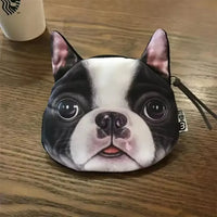 3D Realistic Dog Face Coin Purse