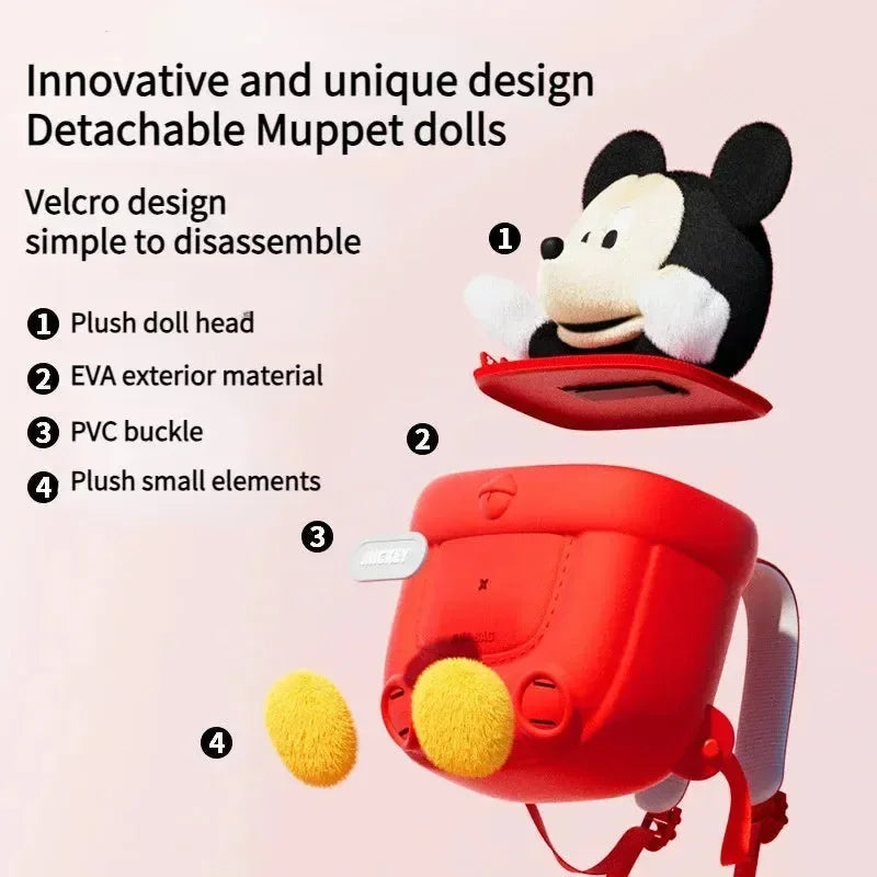 Disney Anime Lotso Plush Doll School Bag Kids Backpack Cartoon Mickey Eva Ultra Light Kindergarten Stationery Storage Bag Gift - Bear Hugs