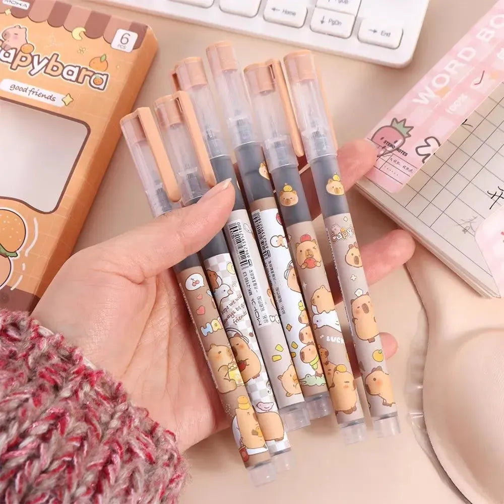 Capybara Liquid Ball Pen (6 Pcs)