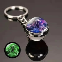 Zodiac Glimmer Orb Keychain