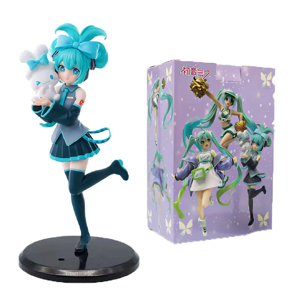 Hatsune Miku X Cinnamoroll Figure Anime Peripheral Collectible Models Decorative Decorations Children Kawaii Gift - Bear Hugs