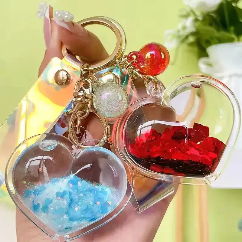 Heartfelt Hues Liquid Glitter Keychain