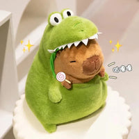 Capybara Green Dinosaur Outfit Plushie - Bear Hugs
