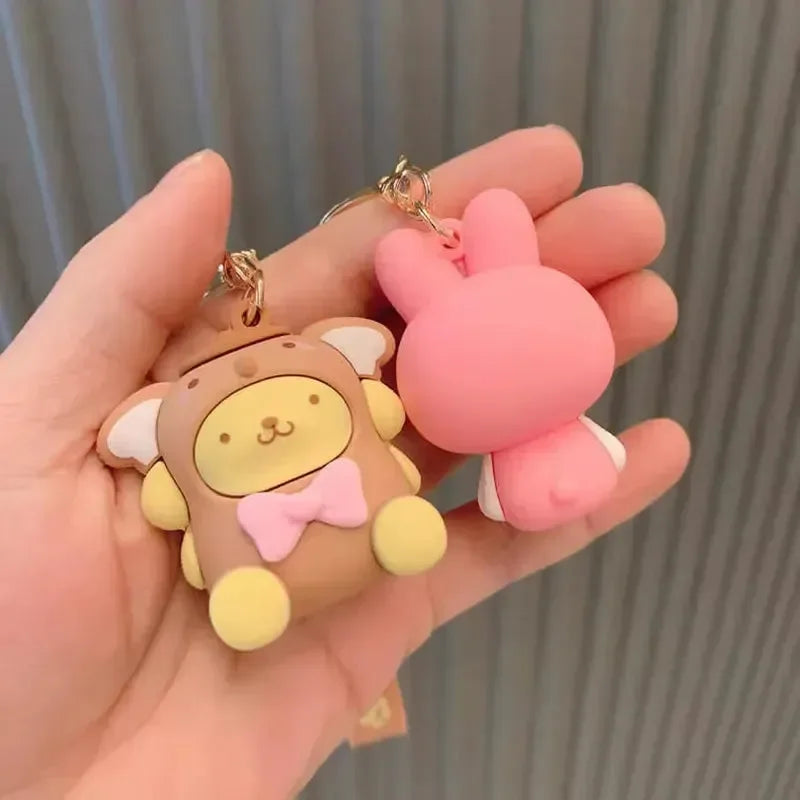 Sanliou Hoodie Cute Girl 3D Keychain