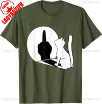 Middle Finger Cat Statement T-Shirt - Bear Hugs