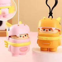 Dragon Man Recording Pull Back Keychain