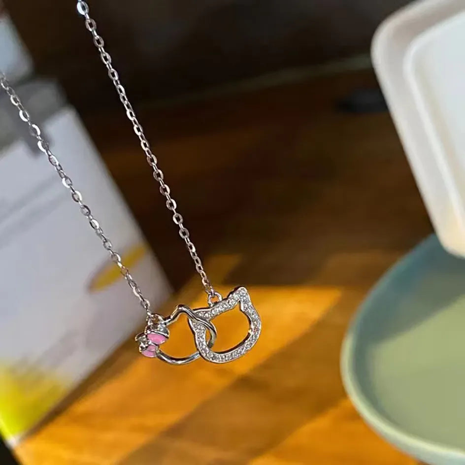 Hello Kitty Double Ring Pendant