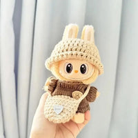Handmade Labubu Crochet Animal Outfits - Bear Hugs
