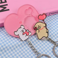 Heartfelt Hounds Wall Couple Keychain