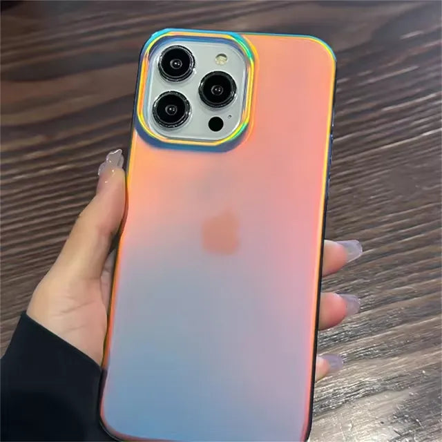 Luxury Laser Matte Clear Phone Case (For iPhones)