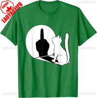 Middle Finger Cat Statement T-Shirt - Bear Hugs