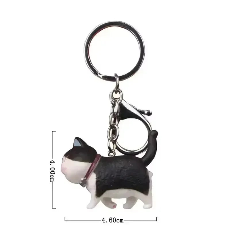 Happy Strides Walking Kitty Keychain