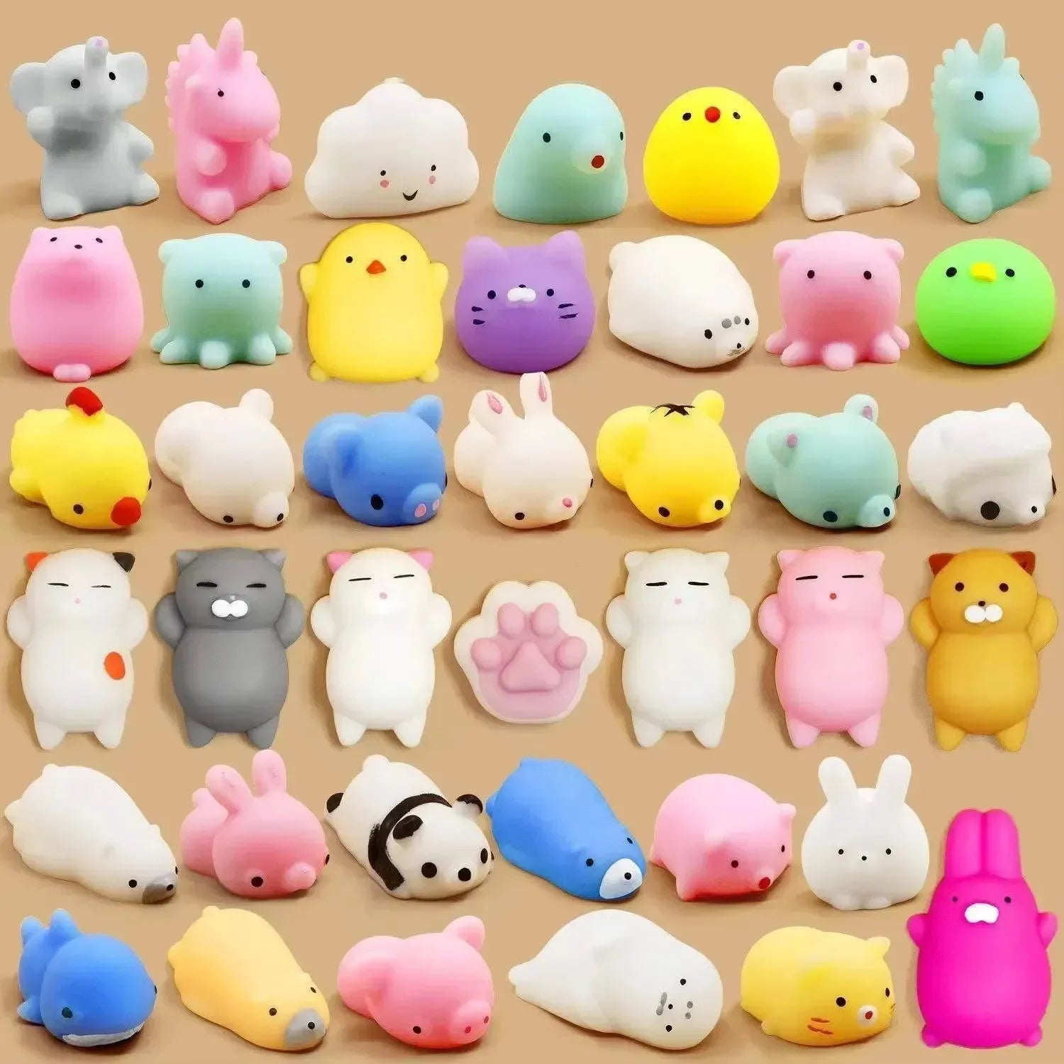 Mini Animal Squishies (Set of 10)