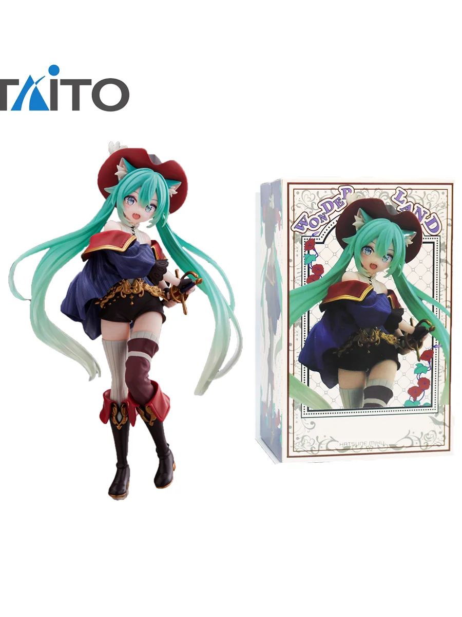 Hatsune Miku Desktop Cute Action Figure Tale Wonderland Miku Puss in Boots Anime Figurine Kawaii Girl Model Toy Adorable Decor - Bear Hugs
