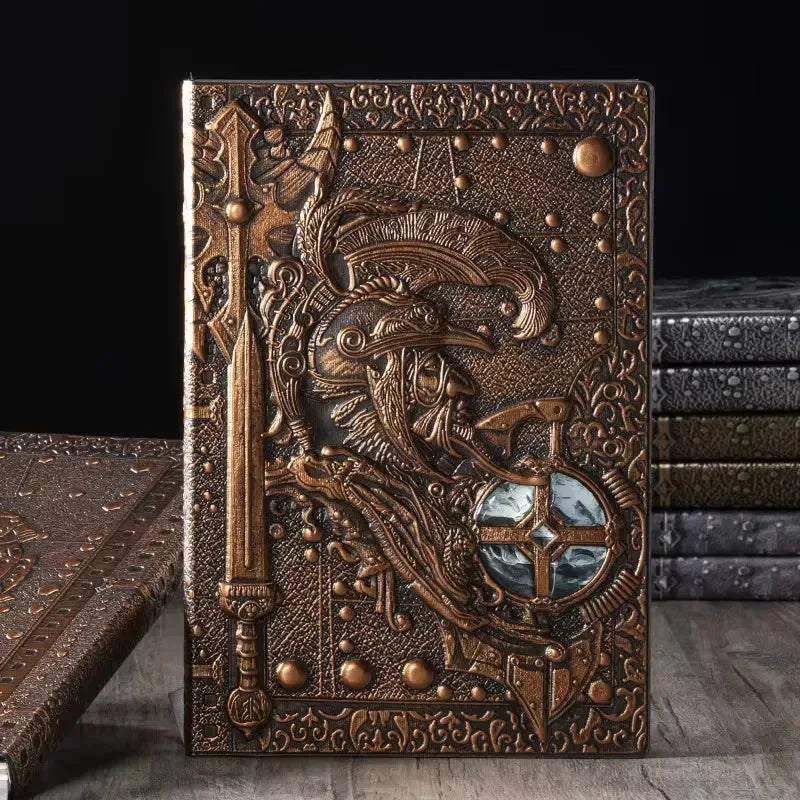 Warrior's Writ 3D Embossed Leather Notebook