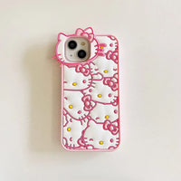 Hello Kitty White Pink Phone Case (For iPhones)