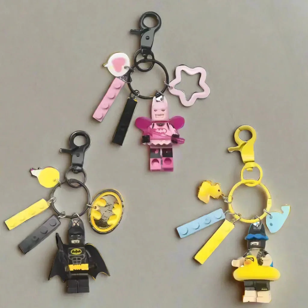 Caped Crusader Blocks Batman Keychain