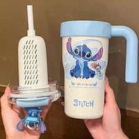 Stitch Cosmic Alien Straw Thermos Cup (800 ml)