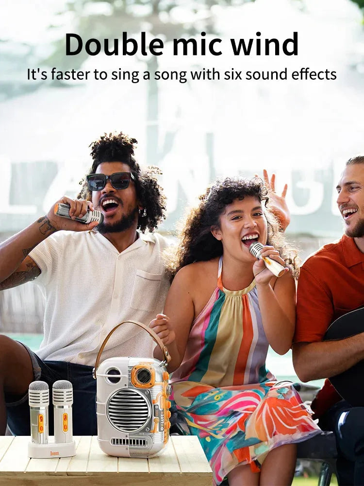 Divoom Spark Pro Bluetooth Portable Karaoke Speaker - Bear Hugs