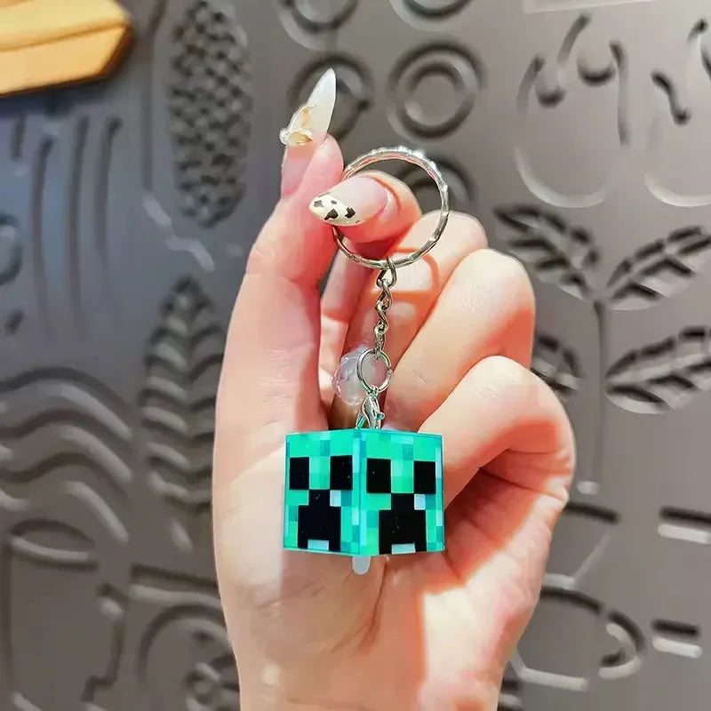 Minekraft Block Beacon LED Keychain