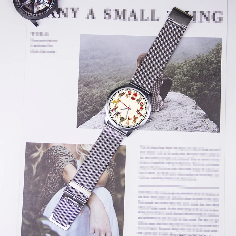 Dog Breeds Novelty Wrist Watch
